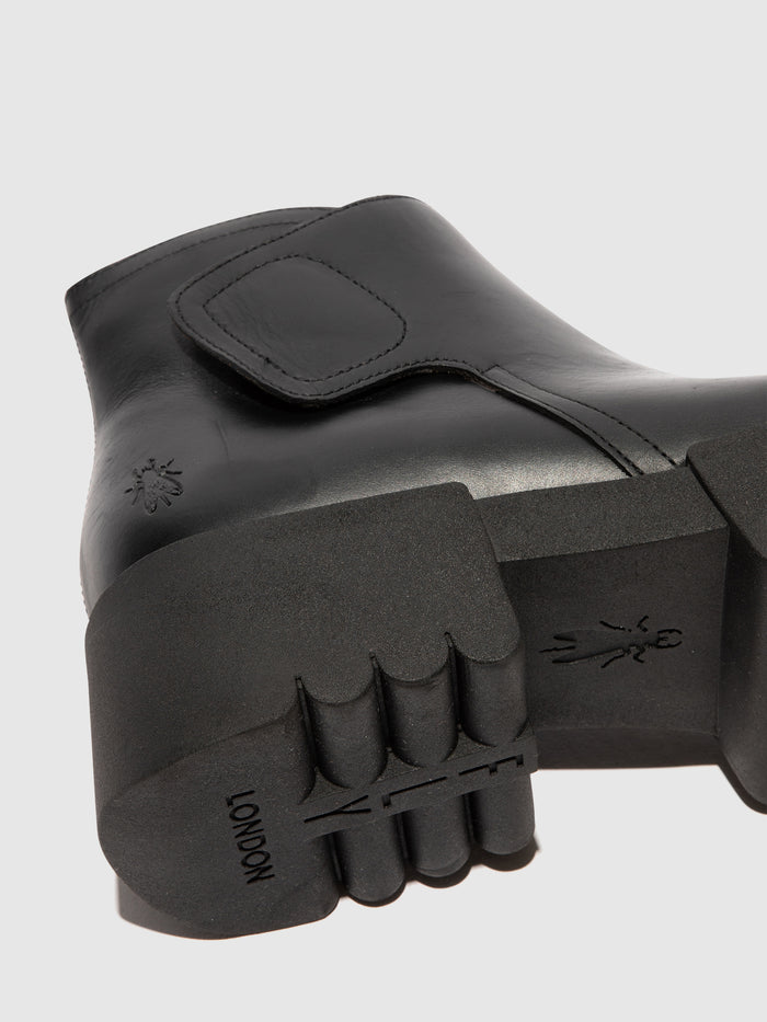 Flowfold Velcro Ankle Boots ENDO006FLY BLACK