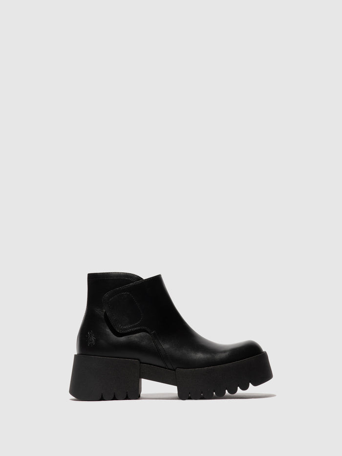 flowfold Velcro Ankle Boots ENDO006FLY BLACK