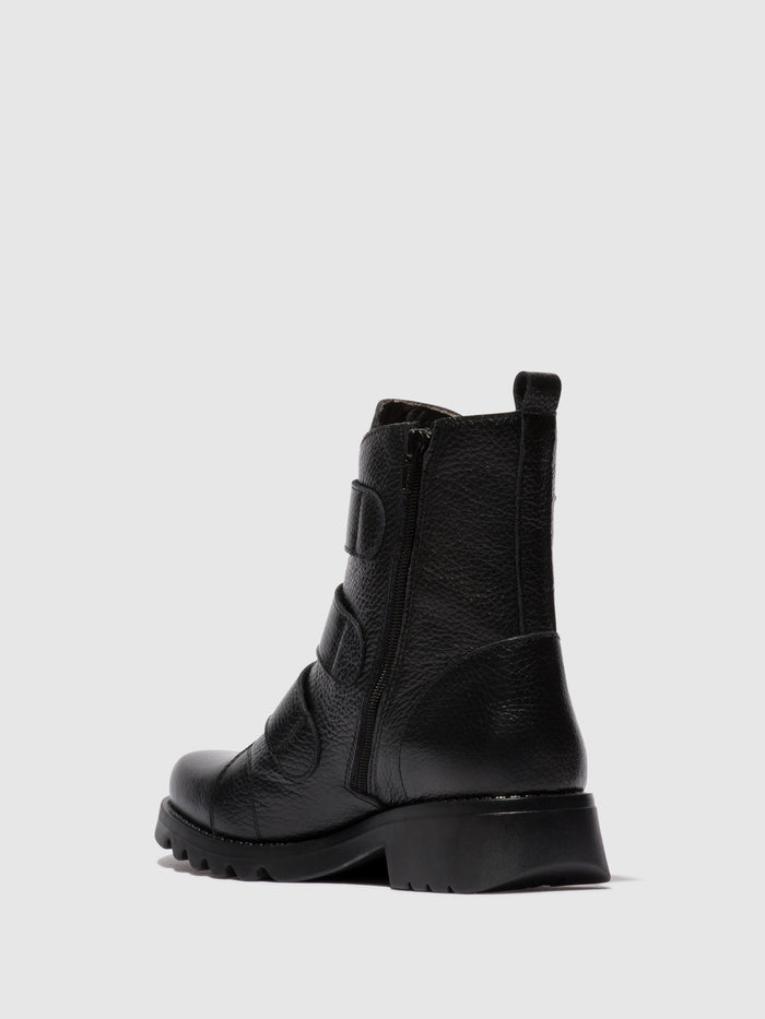 Flowfold Velcro Ankle Boots RACH790FLY BLACK