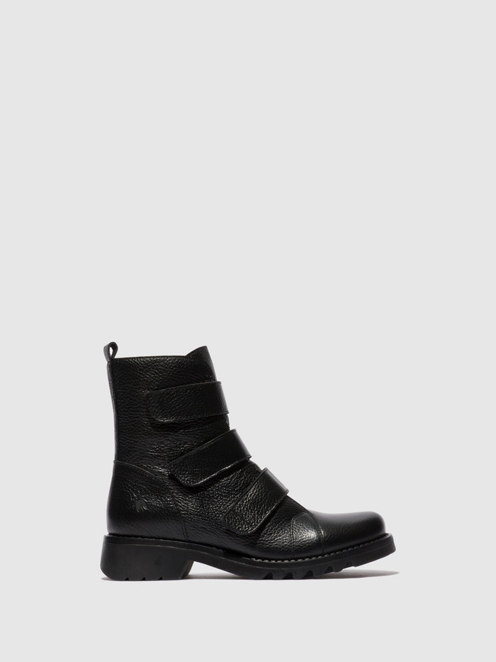 flowfold Velcro Ankle Boots RACH790FLY BLACK