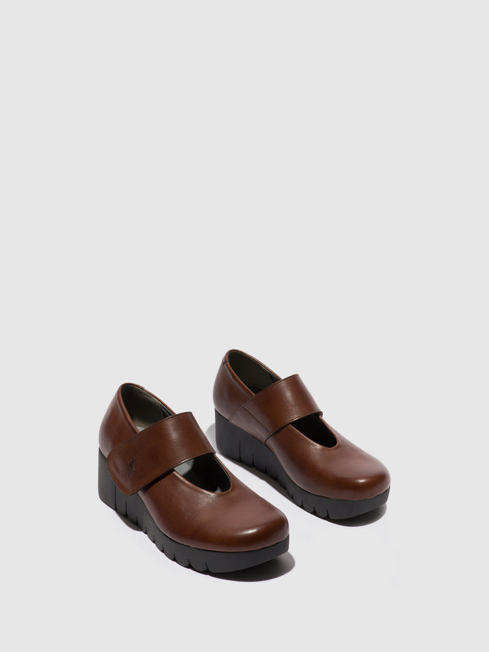 Flowfold Velcro Shoes VARI188FLY BROWN