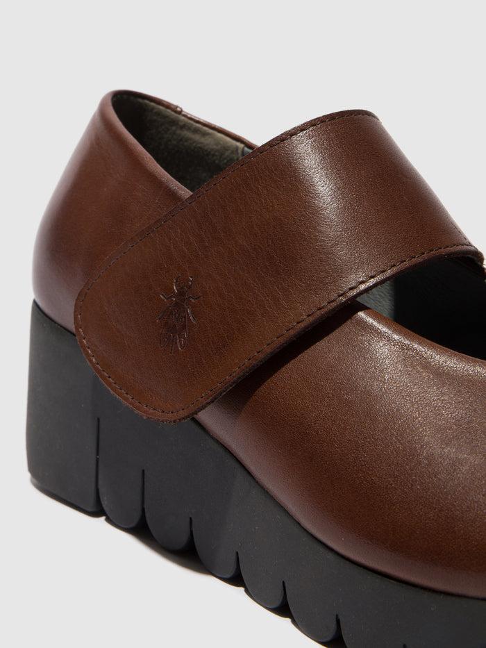 Flowfold Velcro Shoes VARI188FLY BROWN