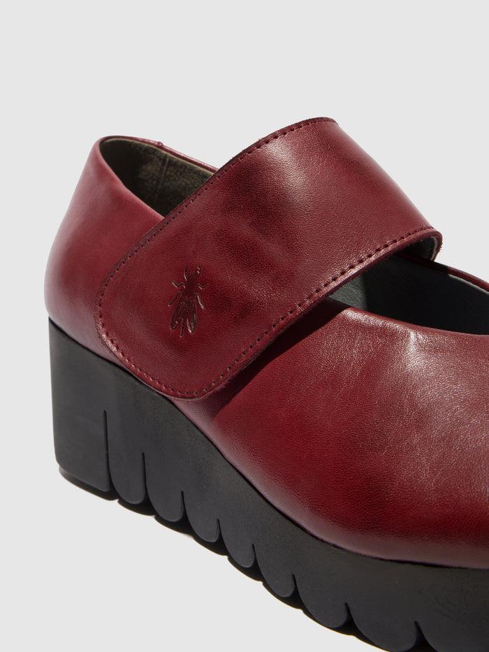 Flowfold Velcro Shoes VARI188FLY BURGUNDY