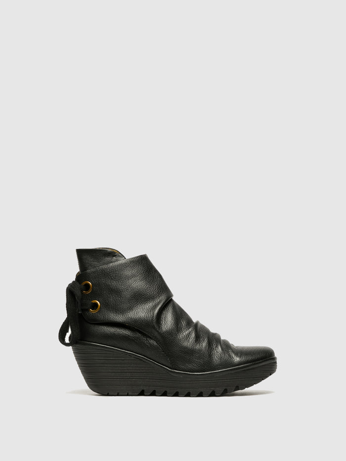 Flowfold Wedge Ankle Boots YAMA BLACK