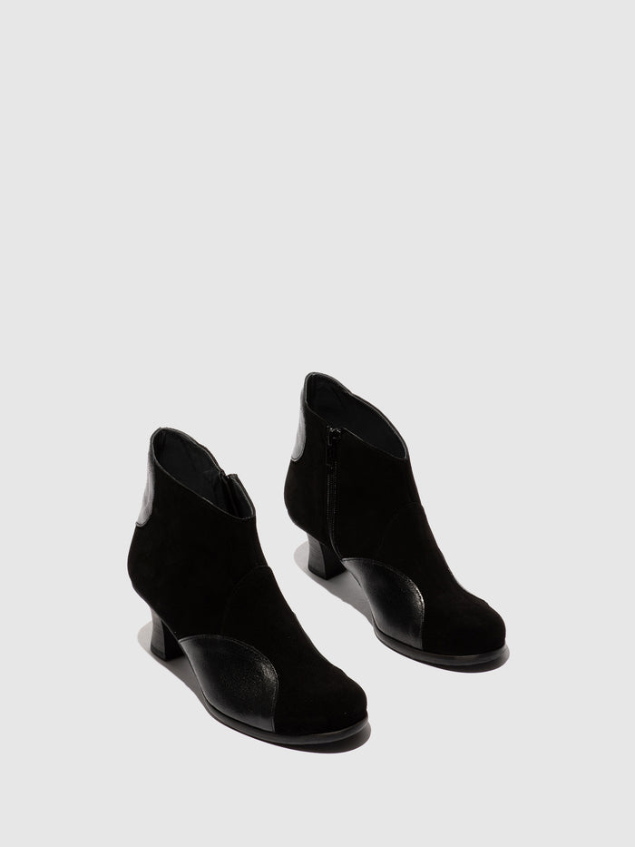Flowfold Zip Up Ankle Boots BLAIN343FLY BLACK