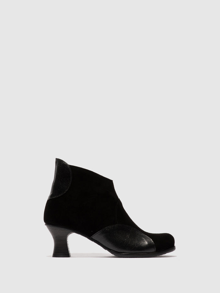 flowfold Zip Up Ankle Boots BLAIN343FLY BLACK