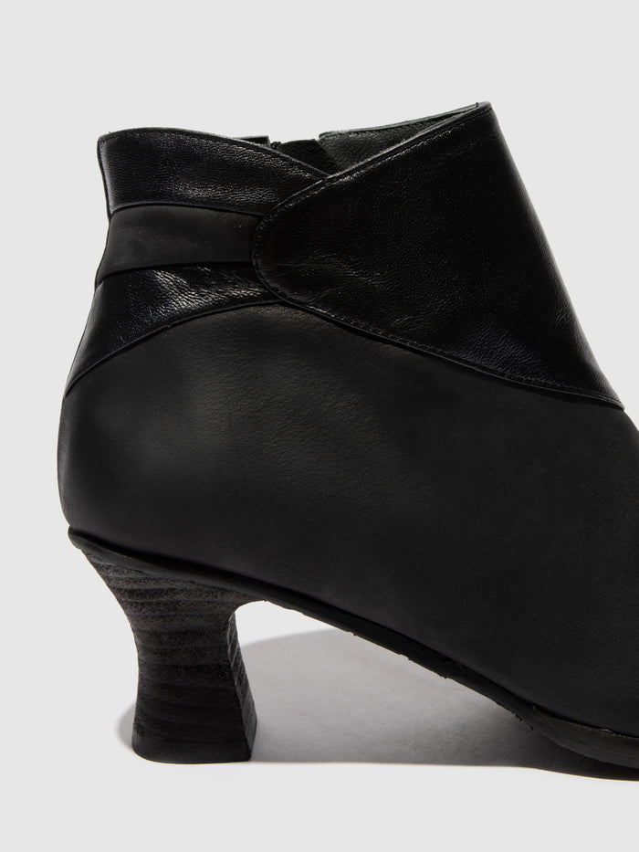 Flowfold Zip Up Ankle Boots BRAL162FLY BLACK