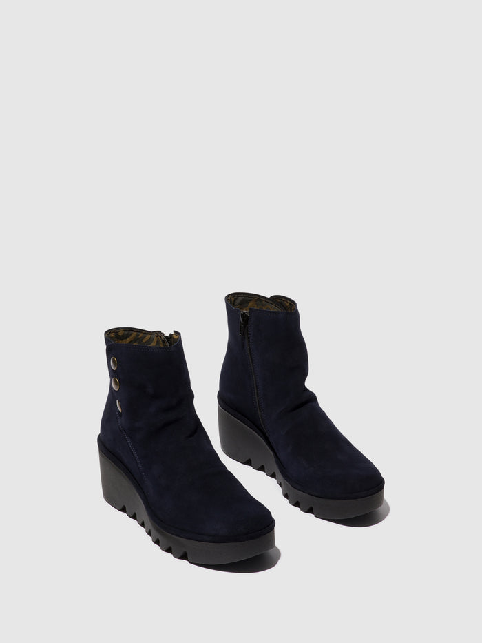 Flowfold Zip Up Ankle Boots BROM344FLY NAVY
