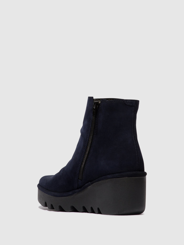 Flowfold Zip Up Ankle Boots BROM344FLY NAVY