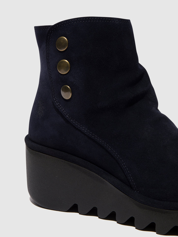 Flowfold Zip Up Ankle Boots BROM344FLY NAVY