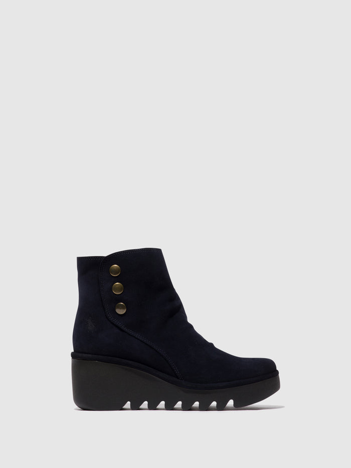 flowfold Zip Up Ankle Boots BROM344FLY NAVY
