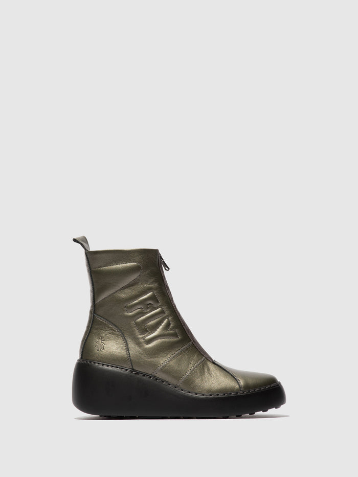 flowfold Zip Up Ankle Boots DRIM646FLY GRAPHITE