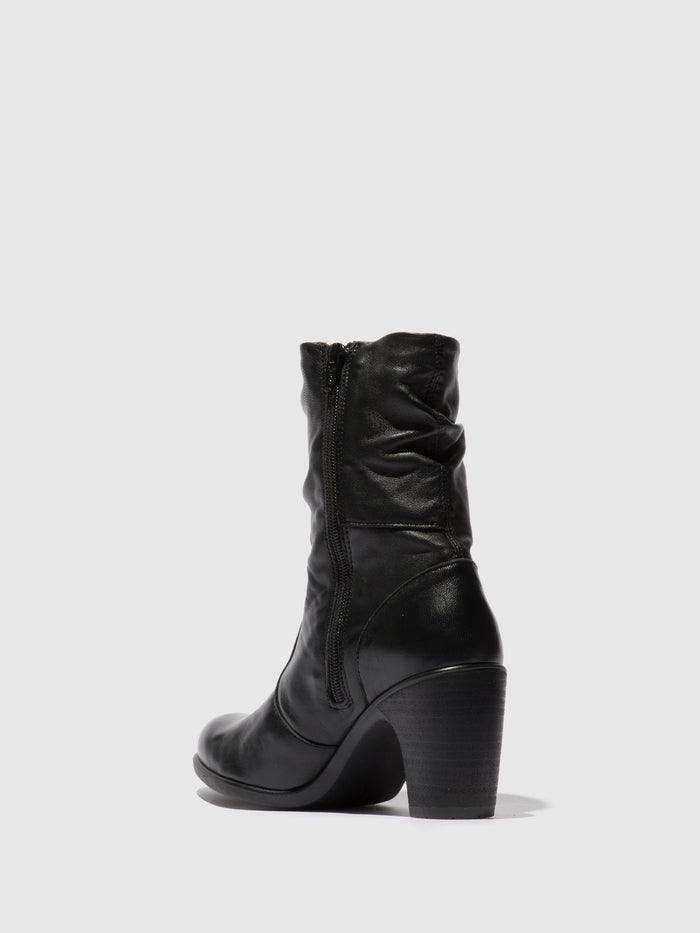 Flowfold Zip Up Ankle Boots KLEI152FLY BLACK