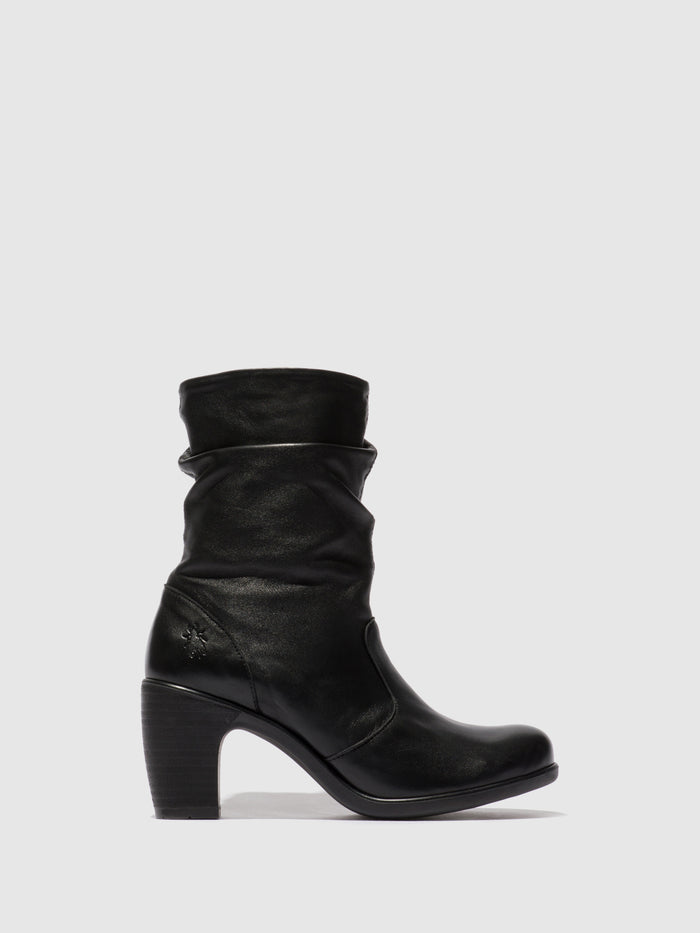 flowfold Zip Up Ankle Boots KLEI152FLY BLACK