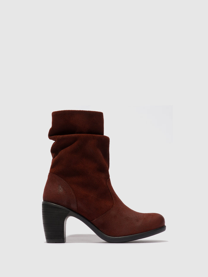 flowfold Zip Up Ankle Boots KLEI152FLY OXBLOOD