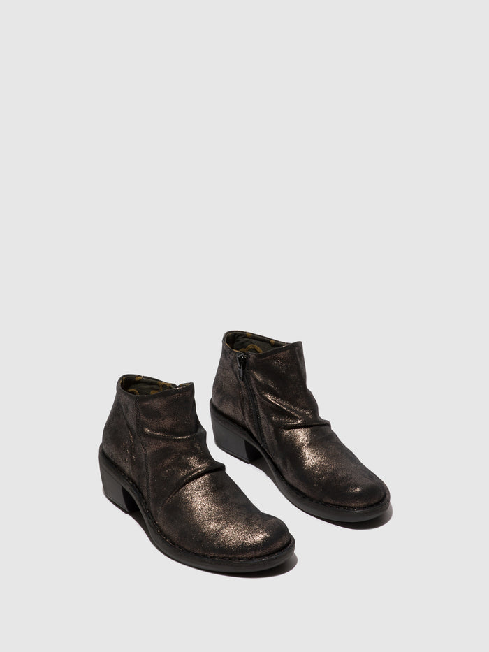 Flowfold Zip Up Ankle Boots MERK093FLY GRAPHITE
