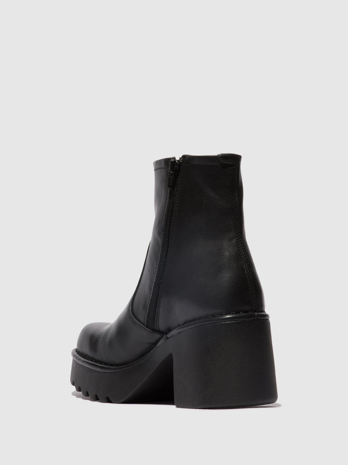 Flowfold Zip Up Ankle Boots MOGE250FLY BLACK