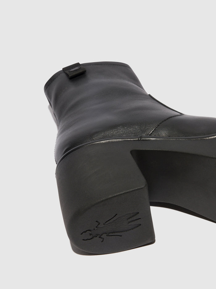 Flowfold Zip Up Ankle Boots MOGE250FLY BLACK