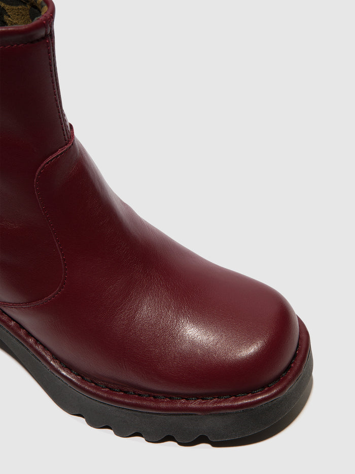 Flowfold Zip Up Ankle Boots MOGE250FLY WINE
