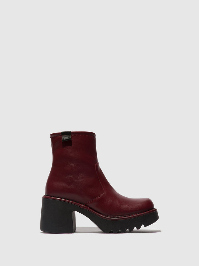 flowfold Zip Up Ankle Boots MOGE250FLY WINE