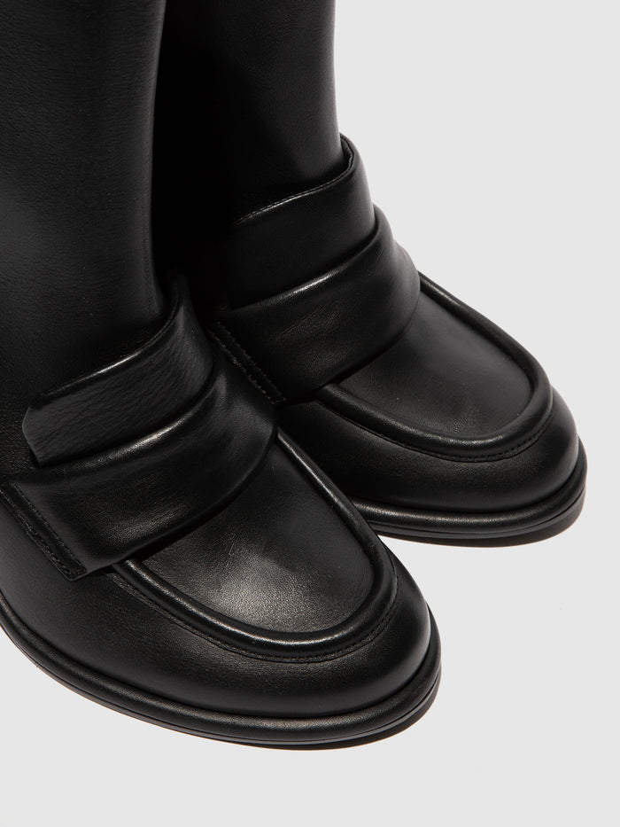 Flowfold Zip Up Ankle Boots MOIK356FLY BLACK