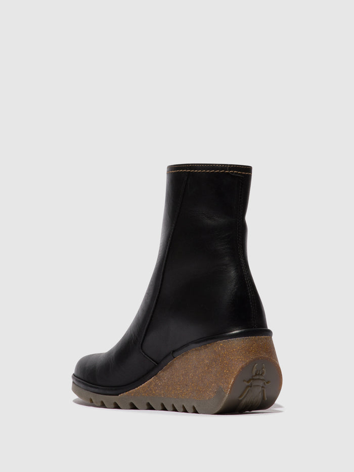 Flowfold Zip Up Ankle Boots NELA407FLY BLACK