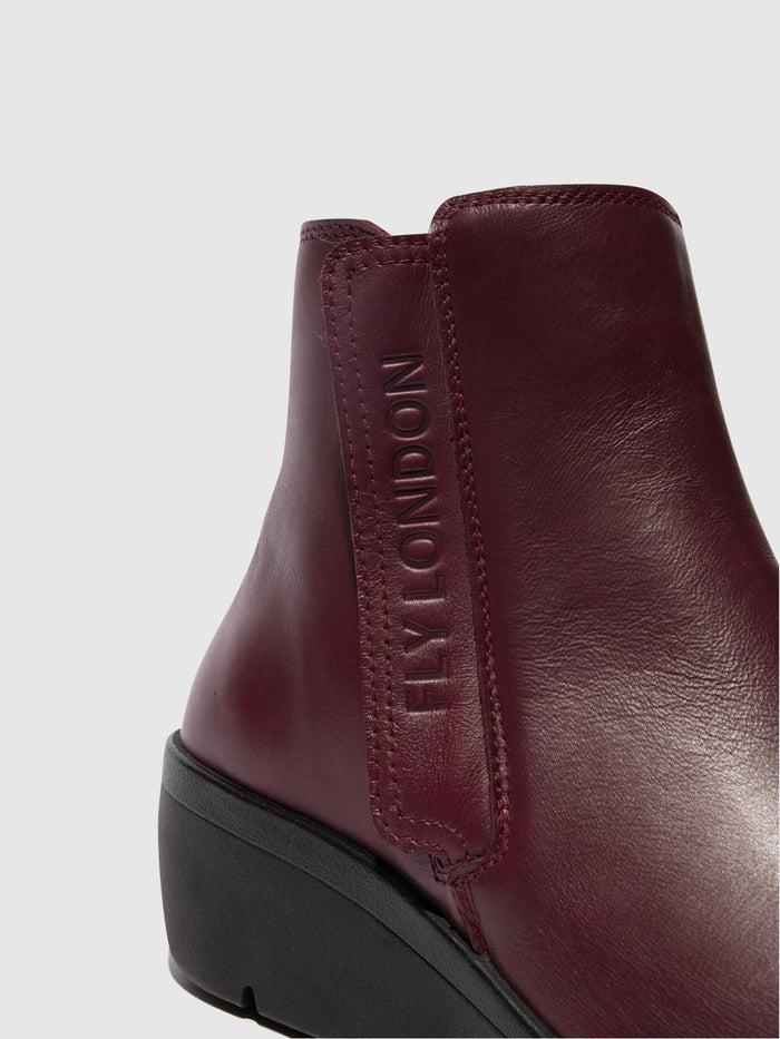 Flowfold Zip Up Ankle Boots NULA550FLY BORDEAUX
