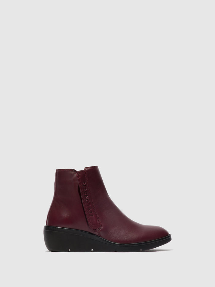flowfold Zip Up Ankle Boots NULA550FLY BORDEAUX