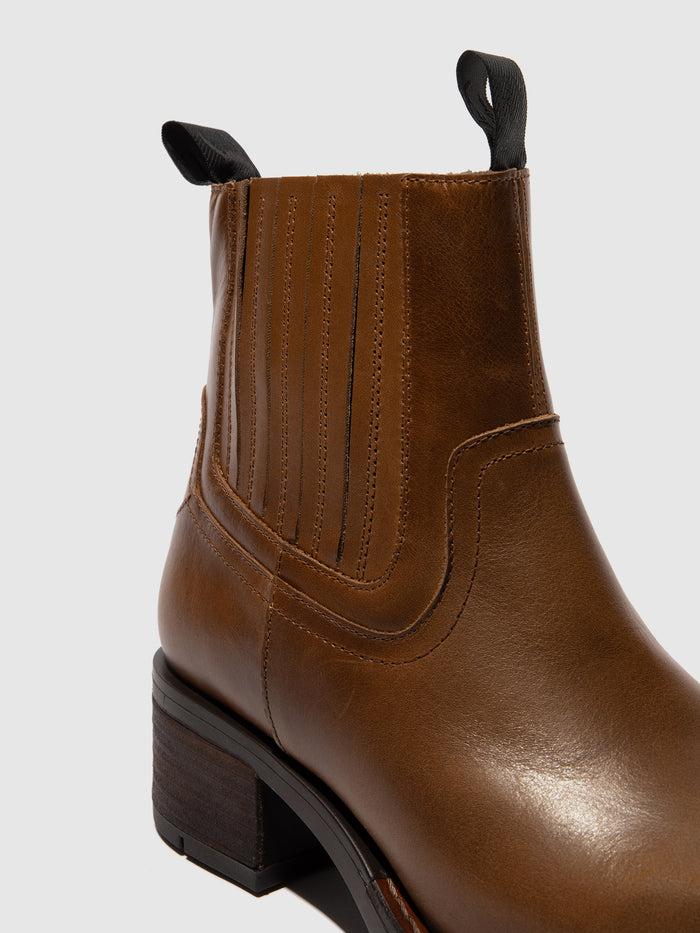 Flowfold Zip Up Ankle Boots RALI513FLY CAMEL