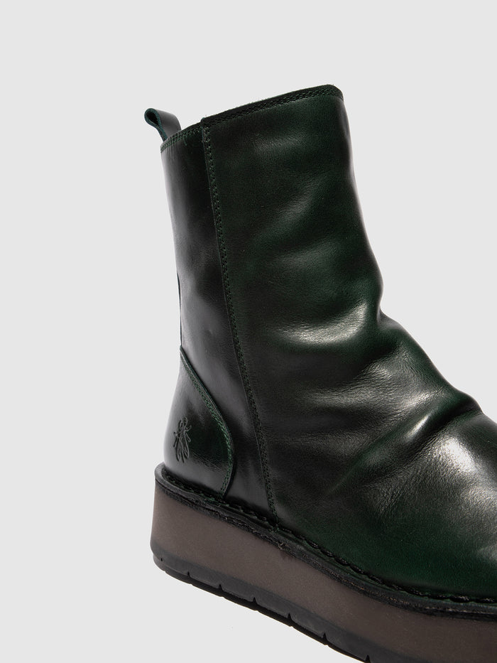 Flowfold Zip Up Ankle Boots RENO053FLY RUG PETROL