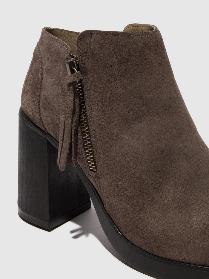 Flowfold Zip Up Ankle Boots SHAR986FLY ANTHRACITE