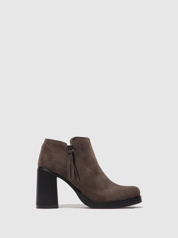 flowfold Zip Up Ankle Boots SHAR986FLY ANTHRACITE