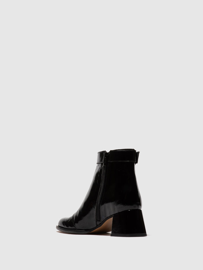 Flowfold Zip Up Ankle Boots SIRT340FLY BLACK
