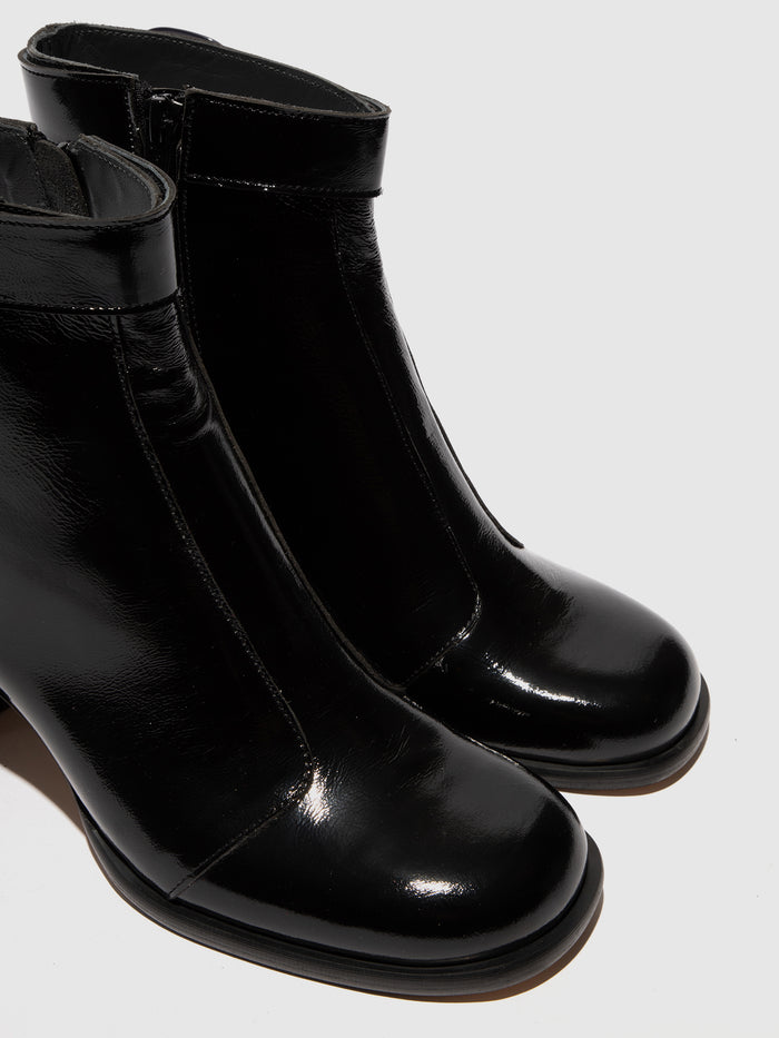 Flowfold Zip Up Ankle Boots SIRT340FLY BLACK