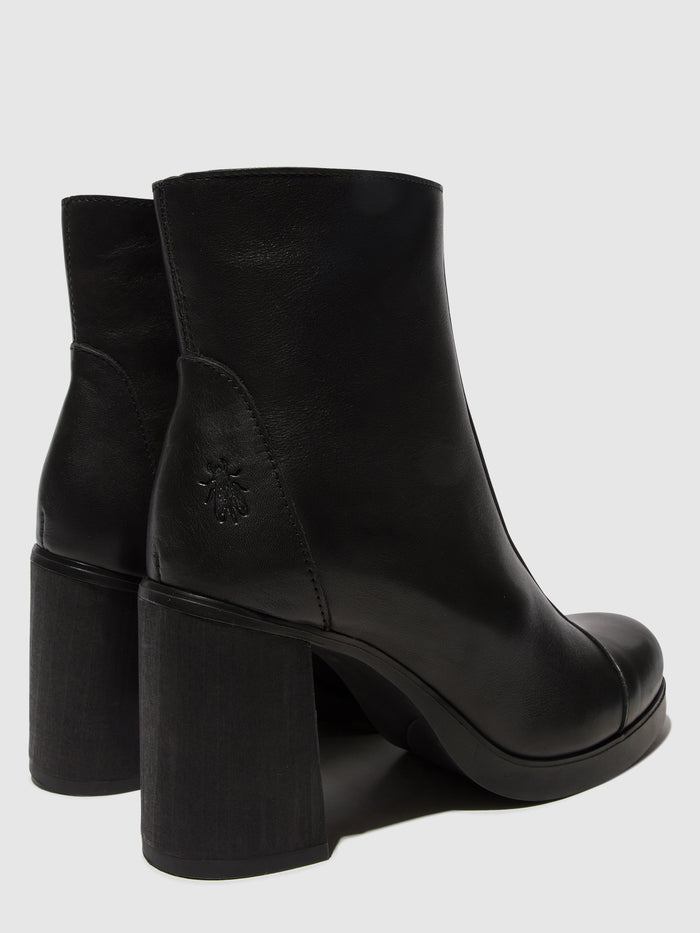 Flowfold Zip Up Ankle Boots STIR985FLY BLACK
