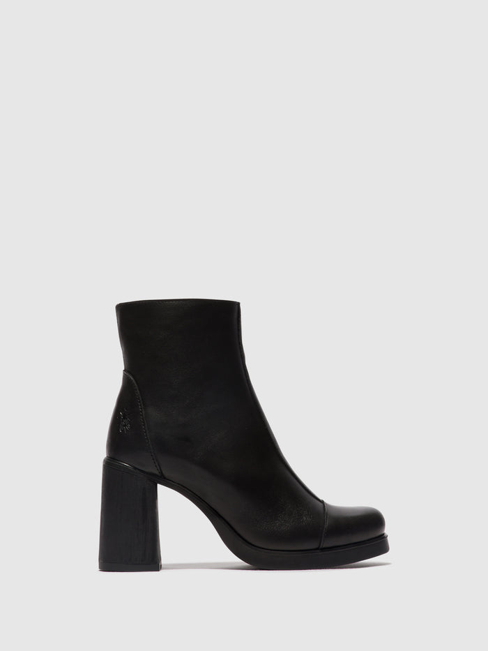 flowfold Zip Up Ankle Boots STIR985FLY BLACK