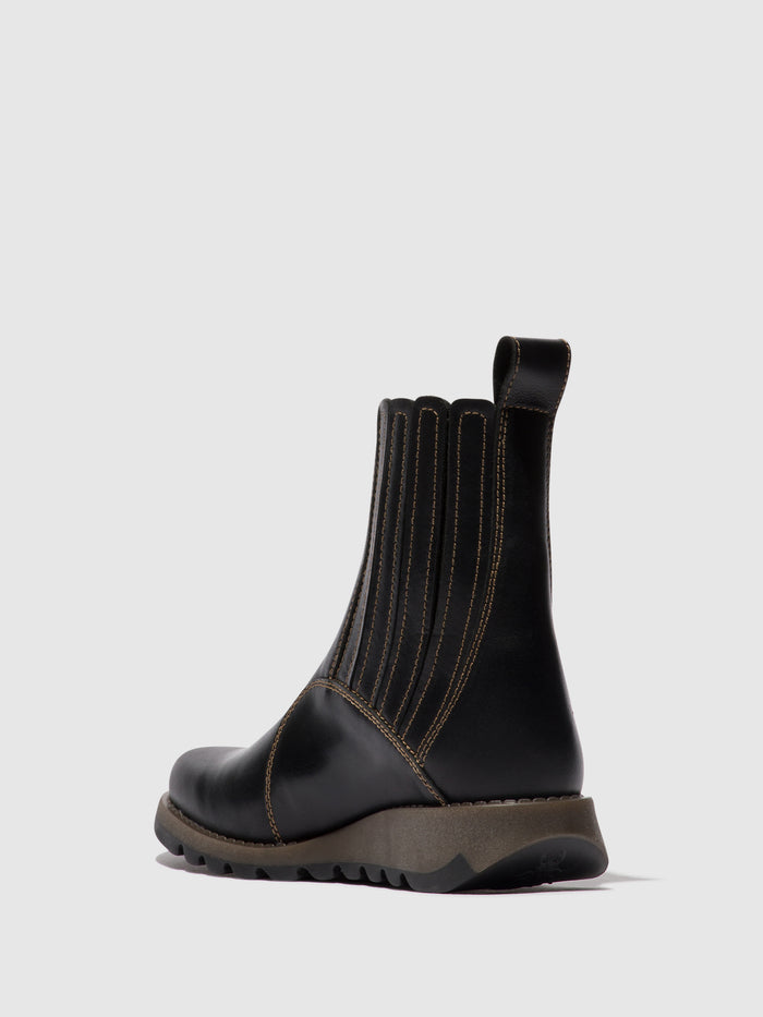 Flowfold Zip Up Ankle Boots SUZY899FLY BLACK