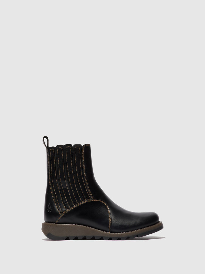 flowfold Zip Up Ankle Boots SUZY899FLY BLACK