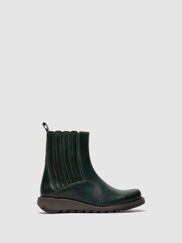 flowfold Zip Up Ankle Boots SUZY899FLY PETROL