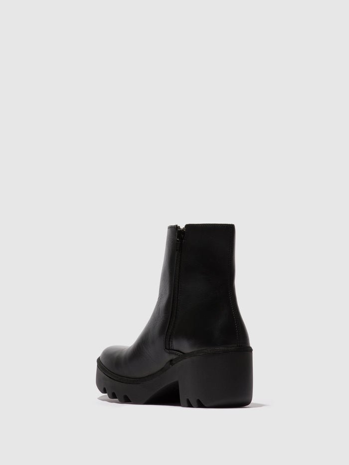 Flowfold Zip Up Ankle Boots TOOR513FLY RUG BLACK