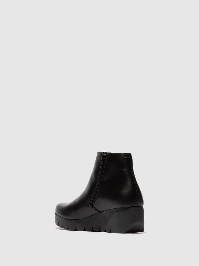 Flowfold Zip Up Ankle Boots VANG364FLY BLACK