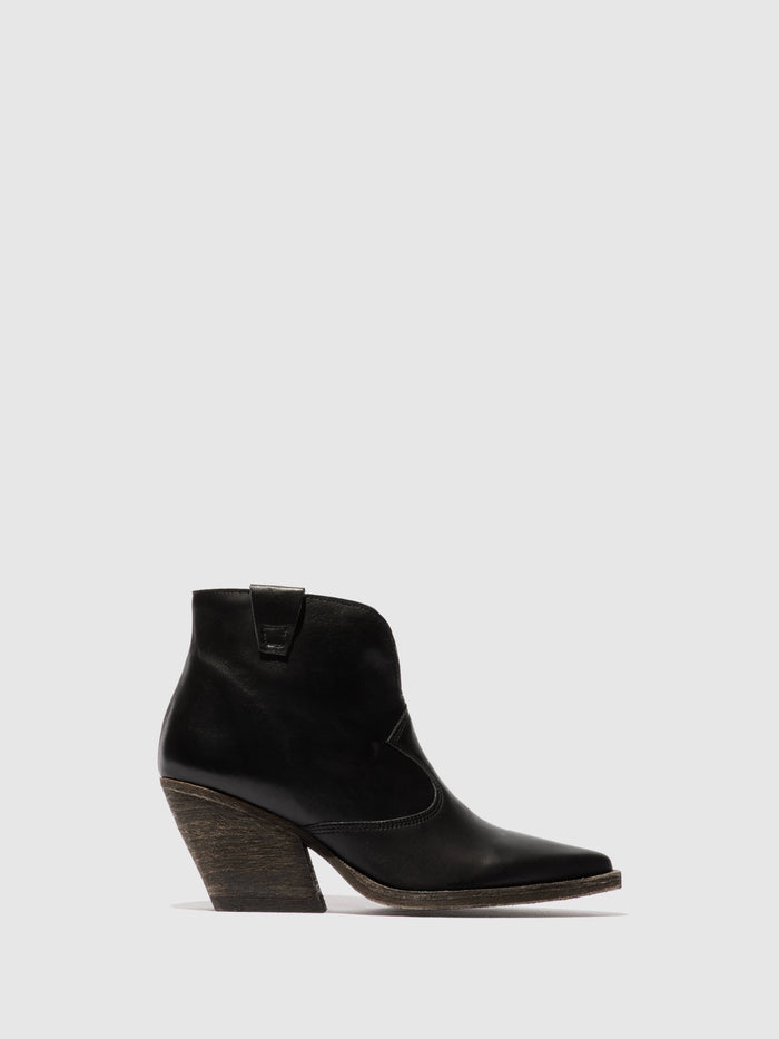 flowfold Zip Up Ankle Boots WAXI185FLY BLACK