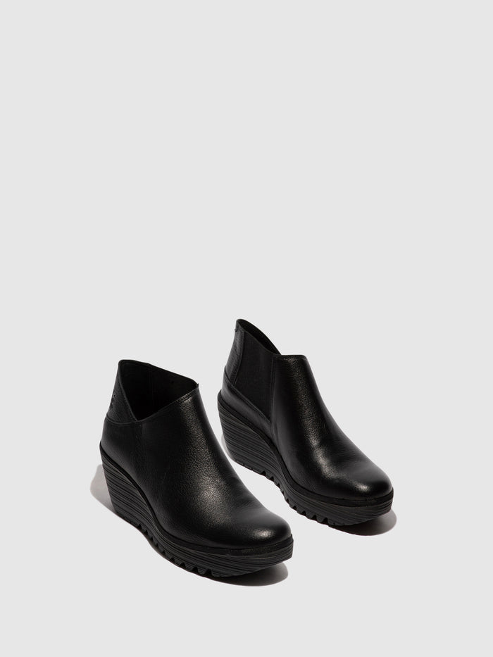 Flowfold Zip Up Ankle Boots YEGO400FLY BLACK