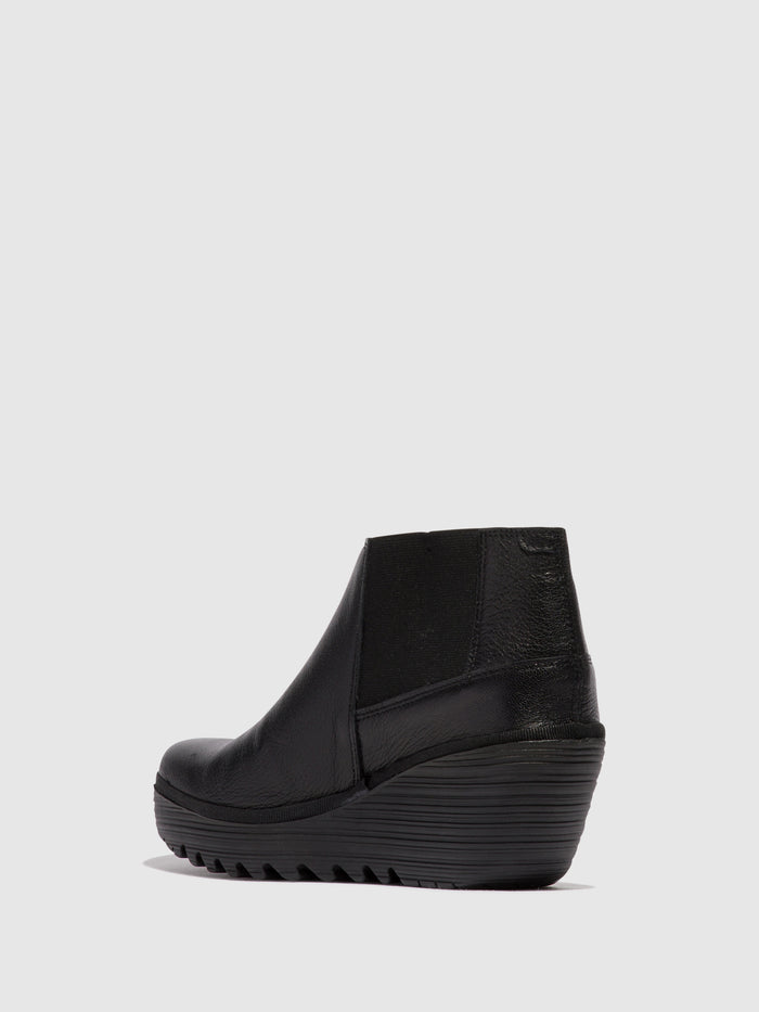 Flowfold Zip Up Ankle Boots YEGO400FLY BLACK