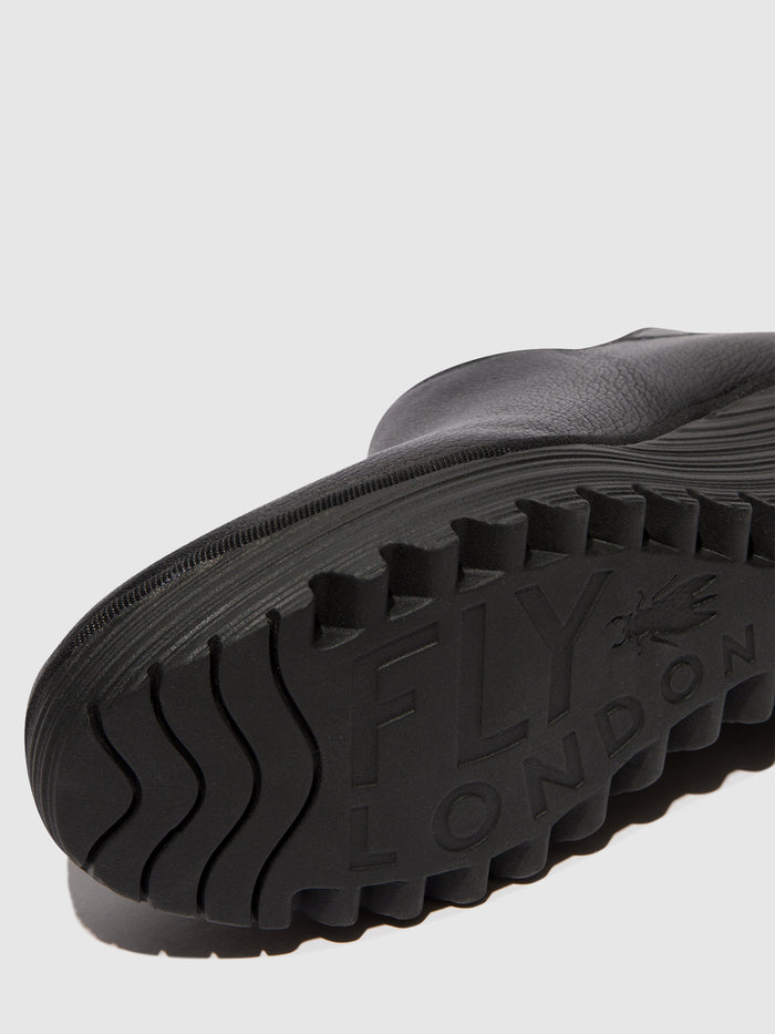 Flowfold Zip Up Ankle Boots YEGO400FLY BLACK