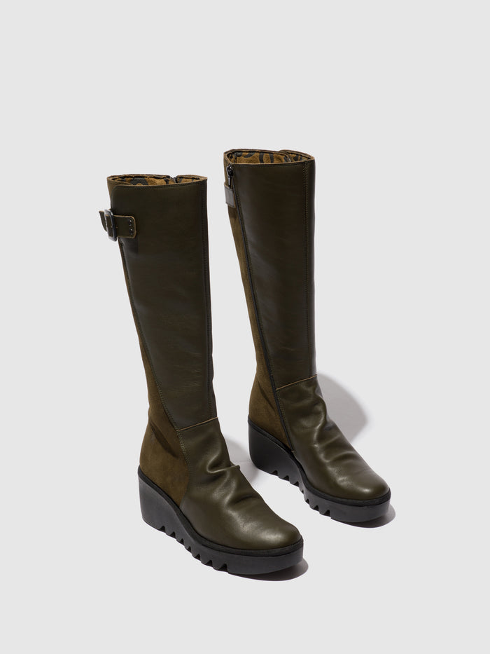 Flowfold Zip Up Boots BEFY541FLY MILITARY