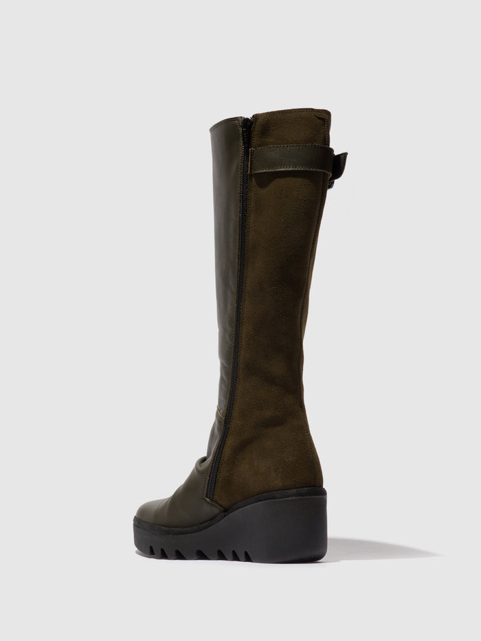 Flowfold Zip Up Boots BEFY541FLY MILITARY