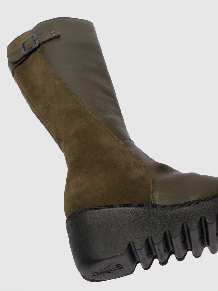 Flowfold Zip Up Boots BEFY541FLY MILITARY