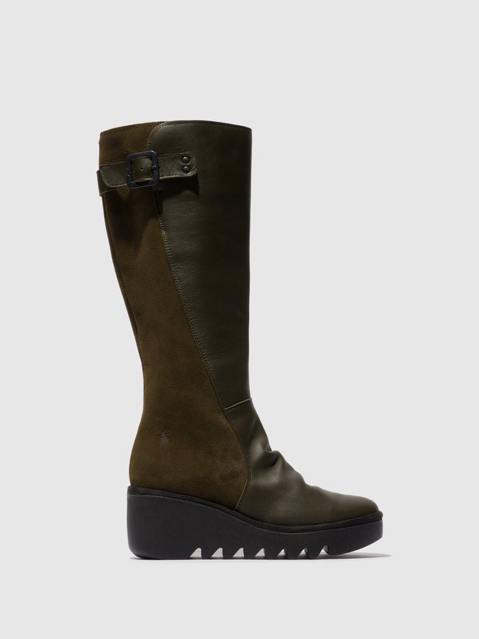 flowfold Zip Up Boots BEFY541FLY MILITARY