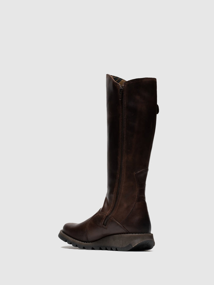 Flowfold Zip Up Boots MOL 2 DK BROWN